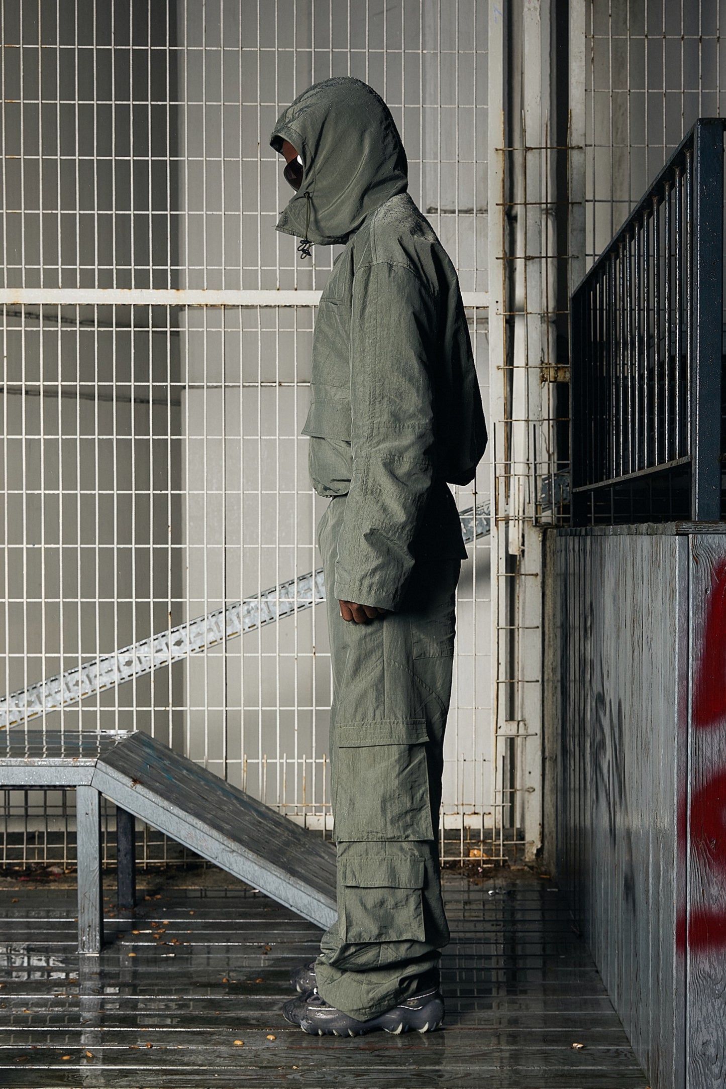 Nylon Cargo Jacket and Pants 01 SET