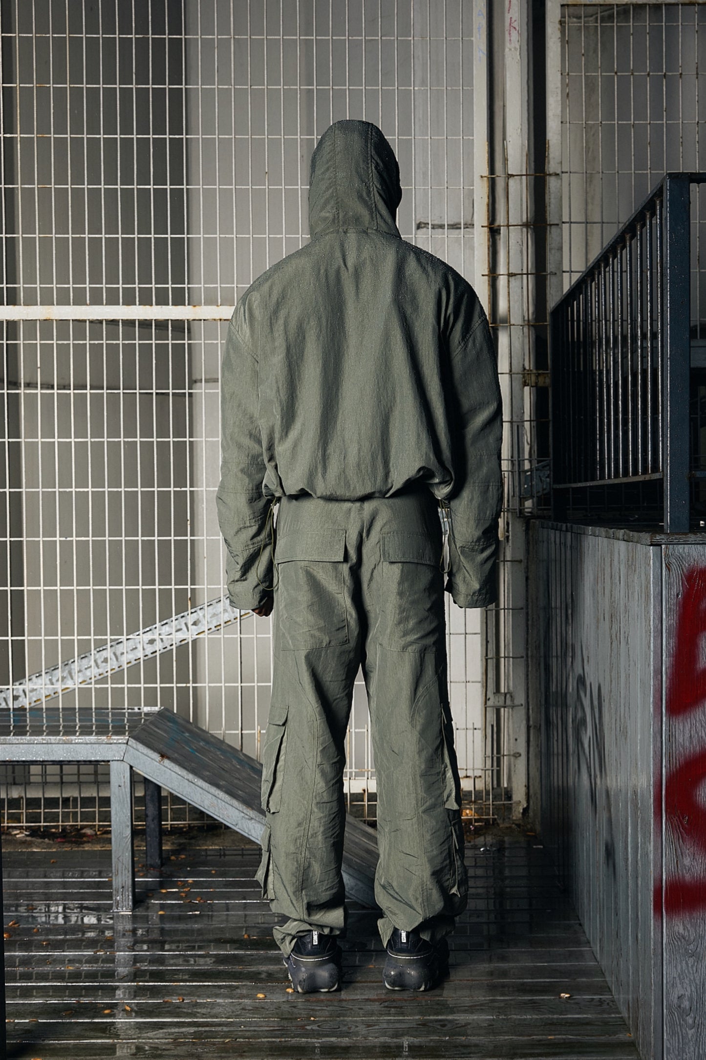 Nylon Cargo Jacket and Pants 01 SET